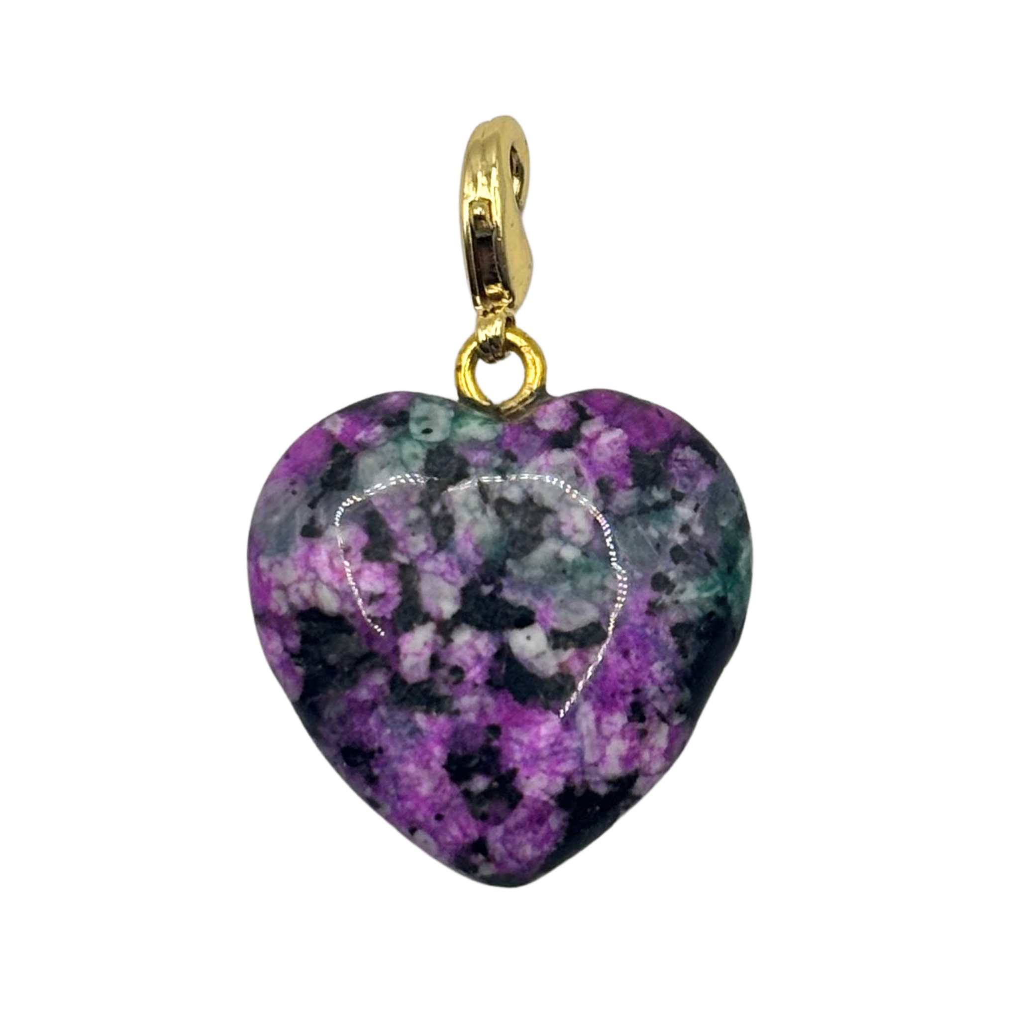 Semi-Precious Heart Charms