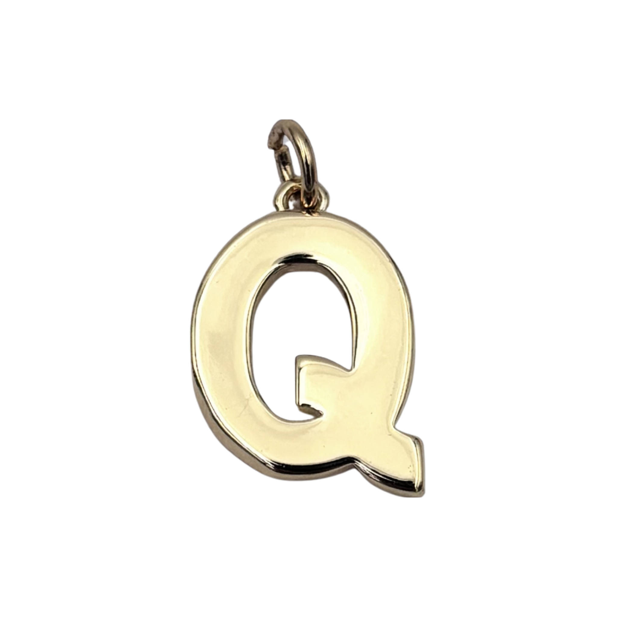 Gold block letter Q initial charm by HOLST+LEE