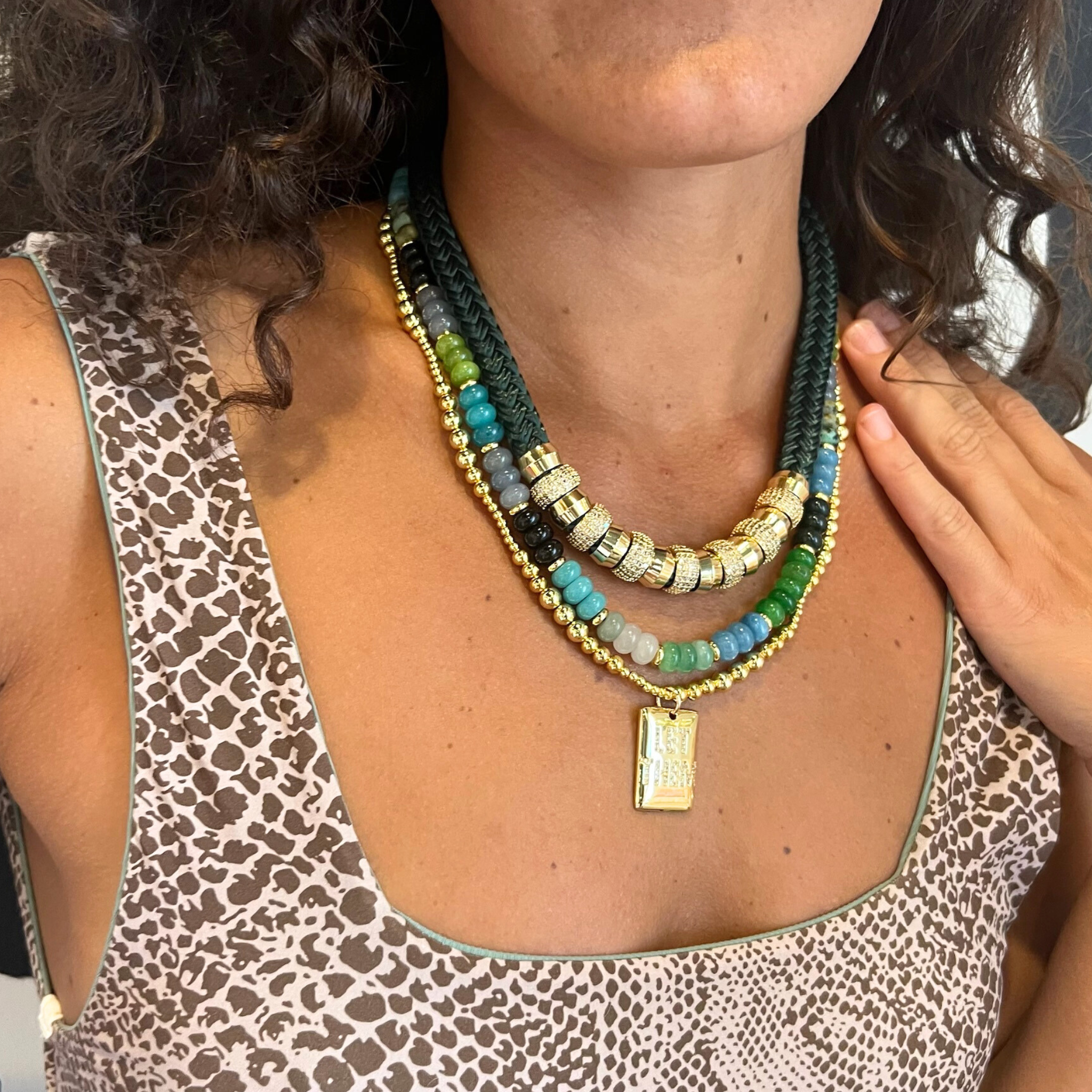 Rainforest Necklace - on model