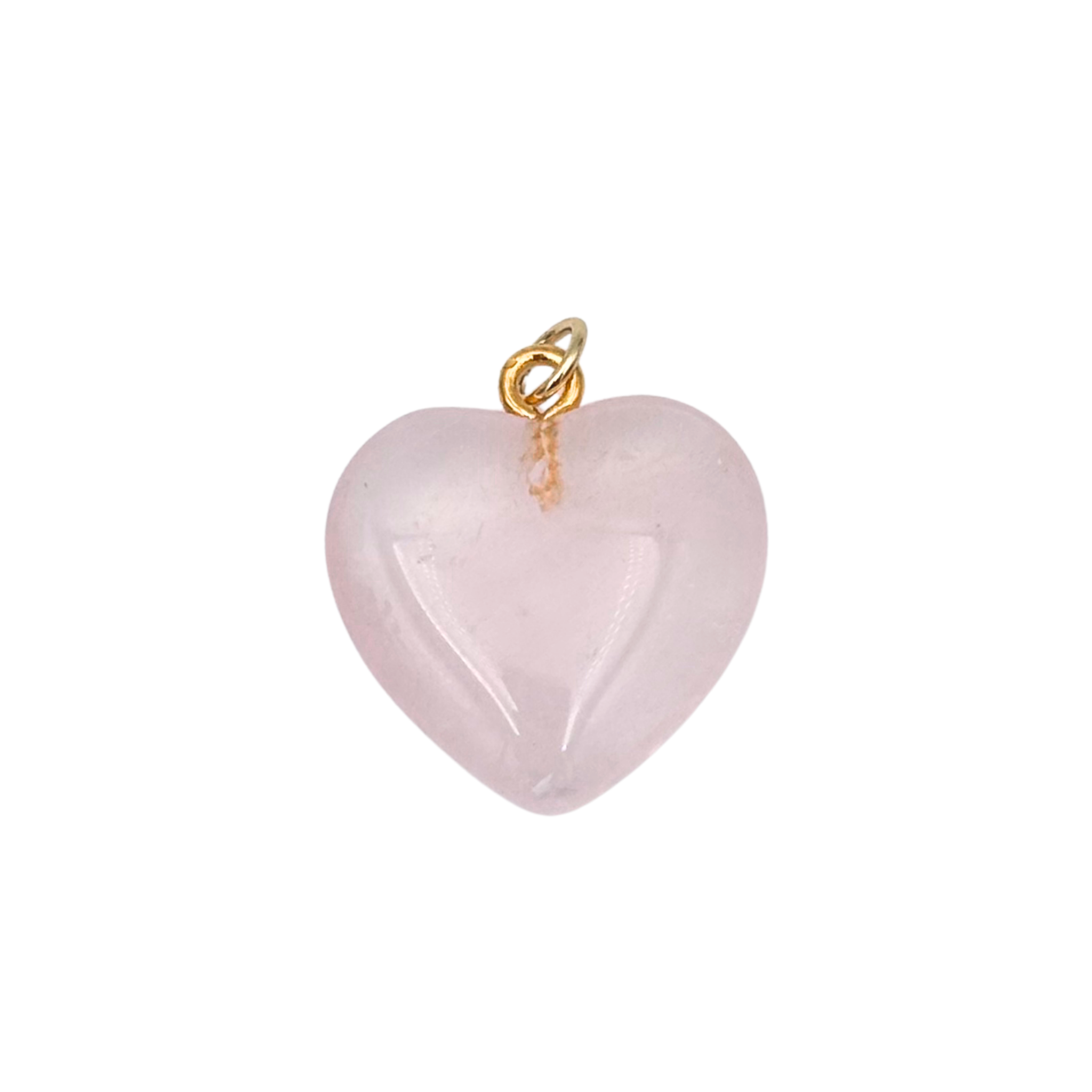 Rose Quartz semi-precious heart charm by HOLST+LEE
