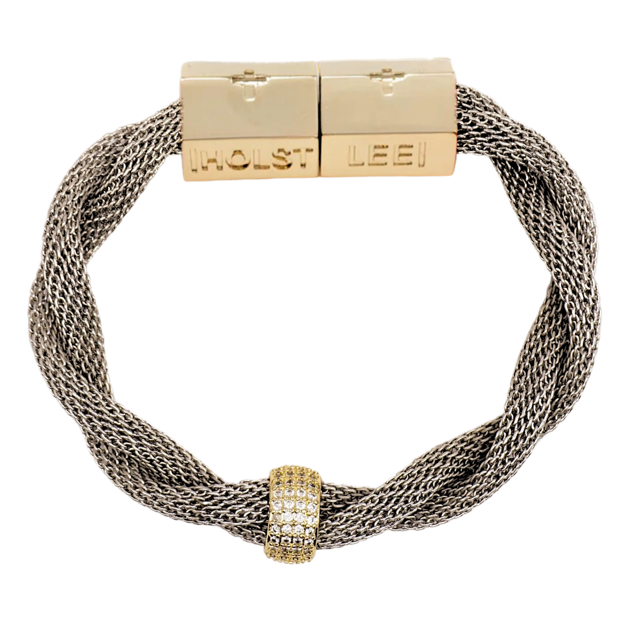 Twisted Mesh Bracelets with Stone