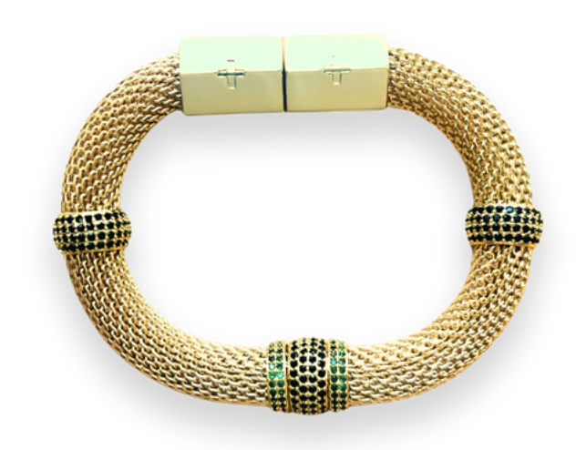 Mesh Classic Bracelet Black/Green