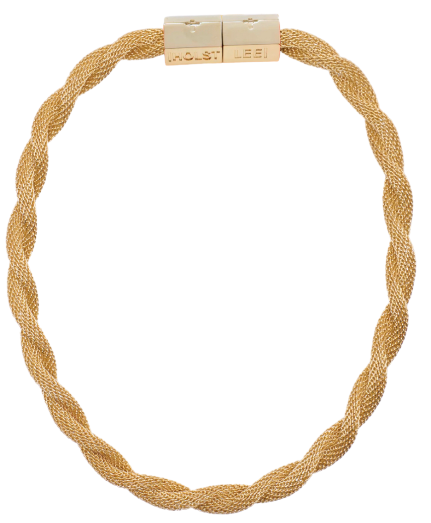 Twisted Mesh Necklace Gold