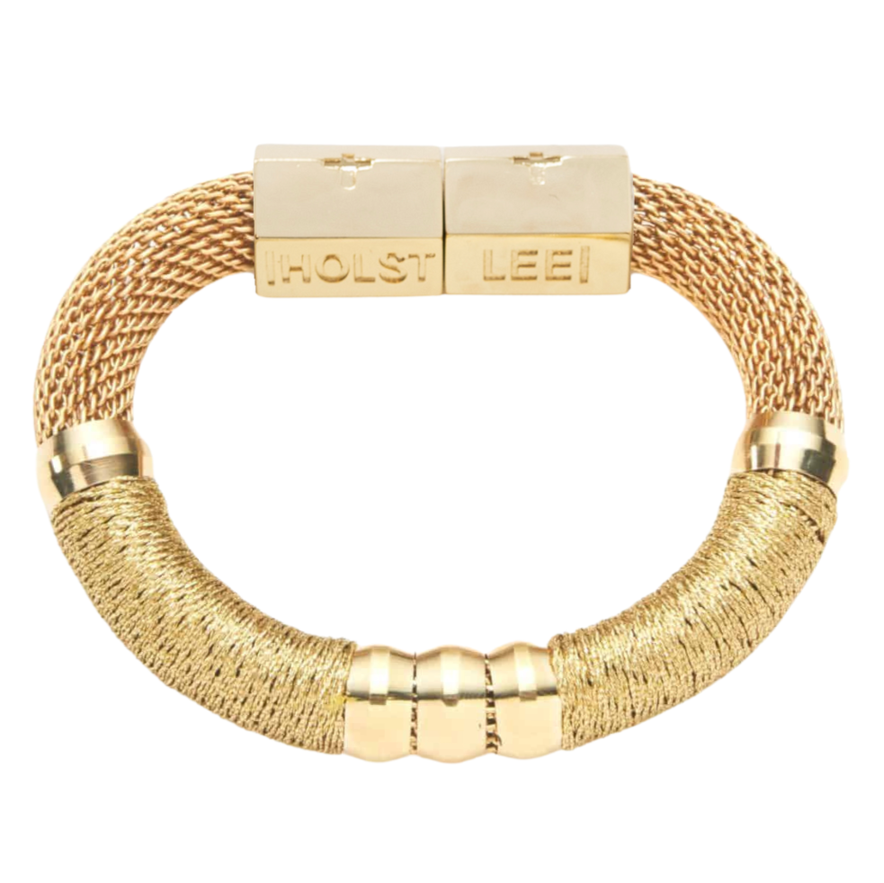 Mesh Classic Metallic Gold Bracelet