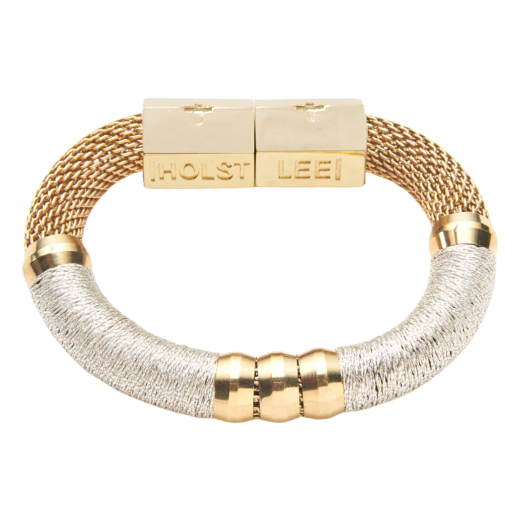 Mesh Classic Metallic Silver Bracelet