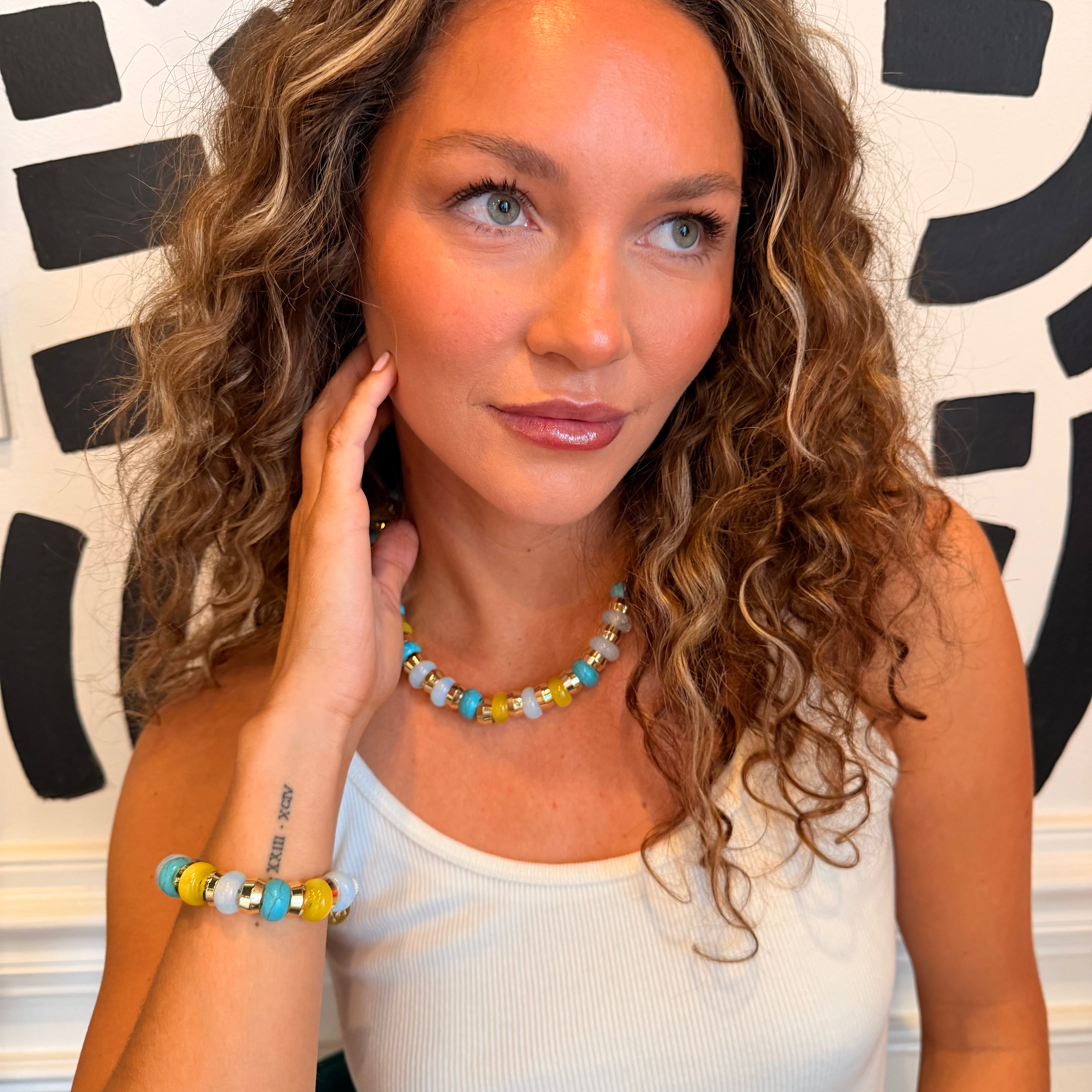 Semi-Precious_Bracelet_-_Lemoncello-_on_model