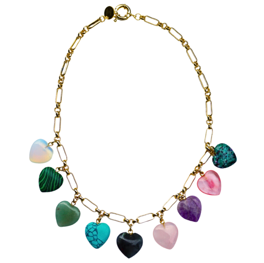 Semi Precious Heart Necklace