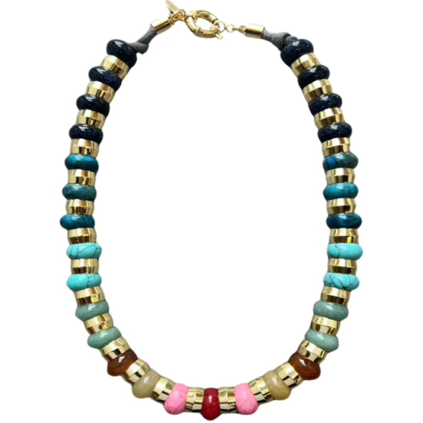 Semi Precious Rainbow Necklace