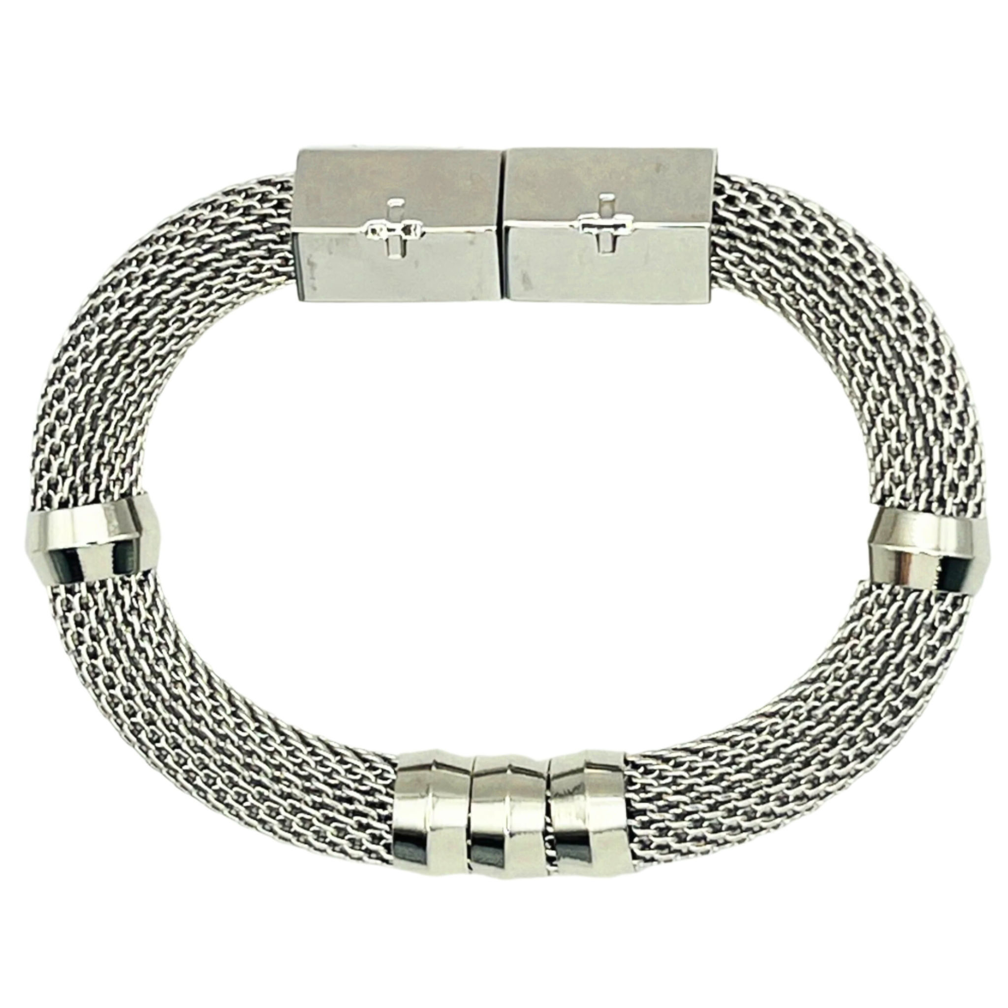 SilverMeshBracelet-signaturemgneticclasp