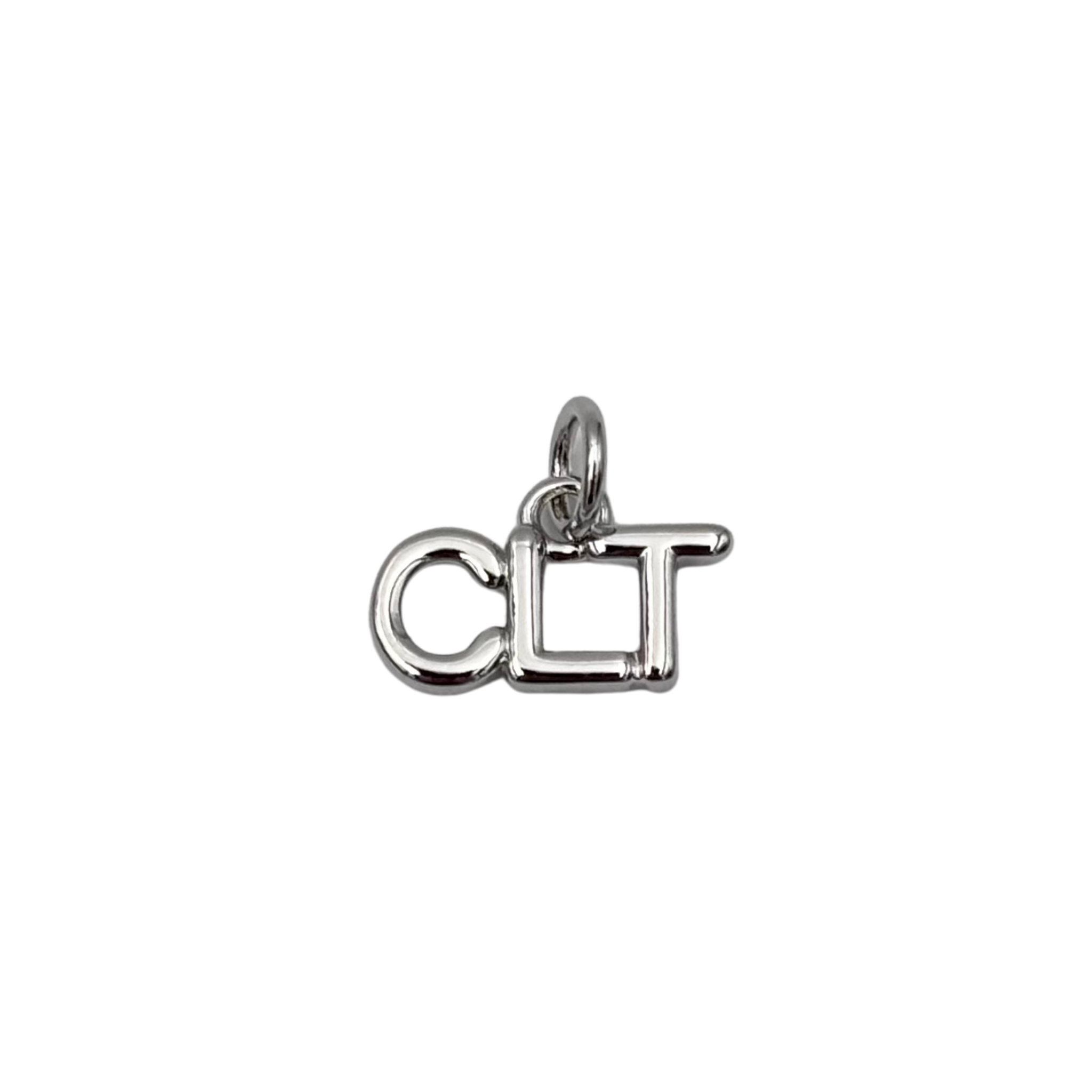 Silver CLT charm with sleek finish by HOLST+LEE