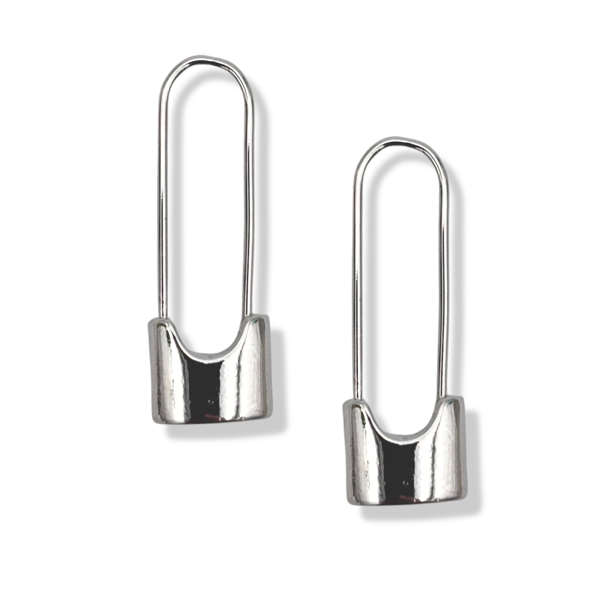Silver padlock earrings by HOLST+LEE