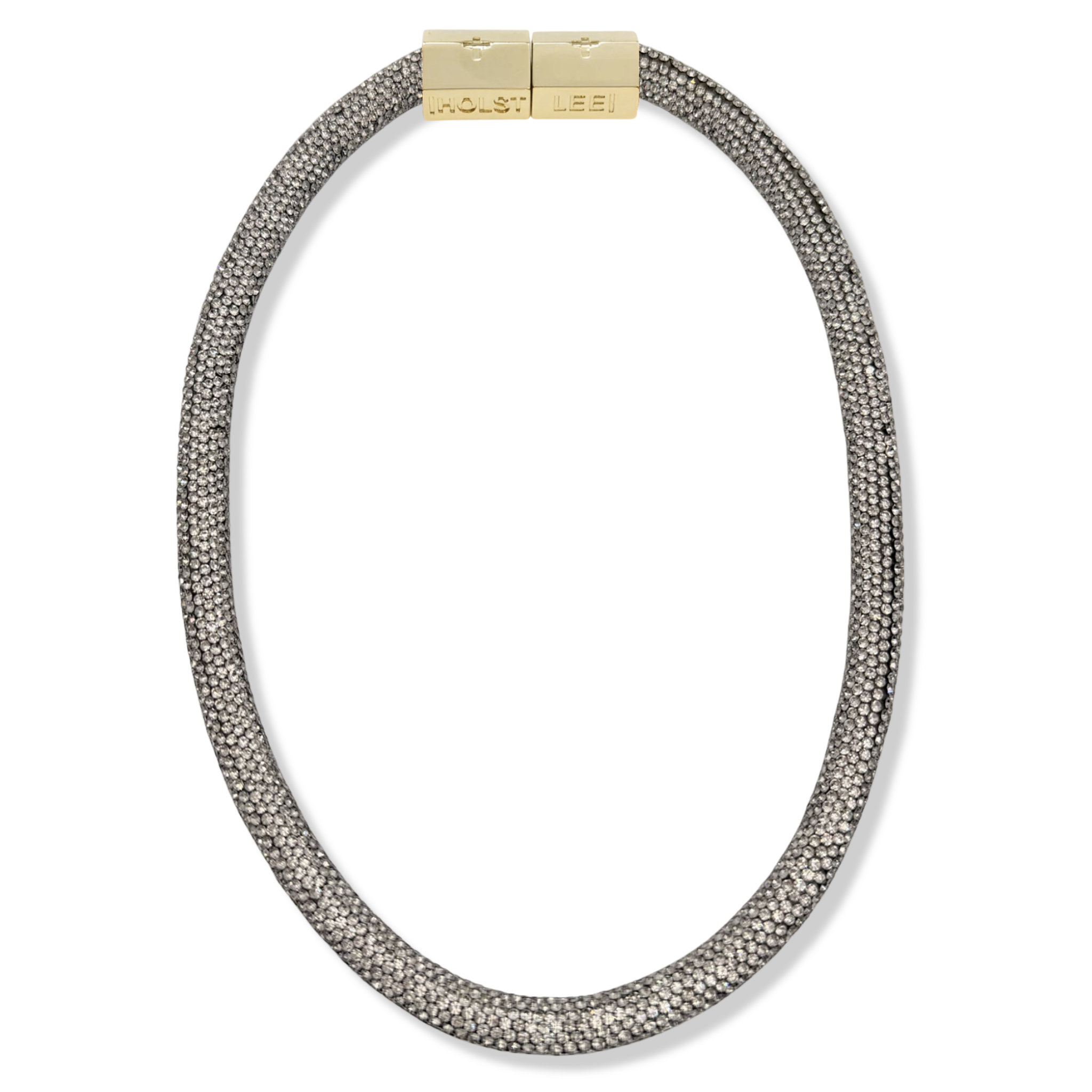 Silver Sparkle rope with gold magnetic clasped necklace and 18K gold-filled hardware by HOLST+LEE