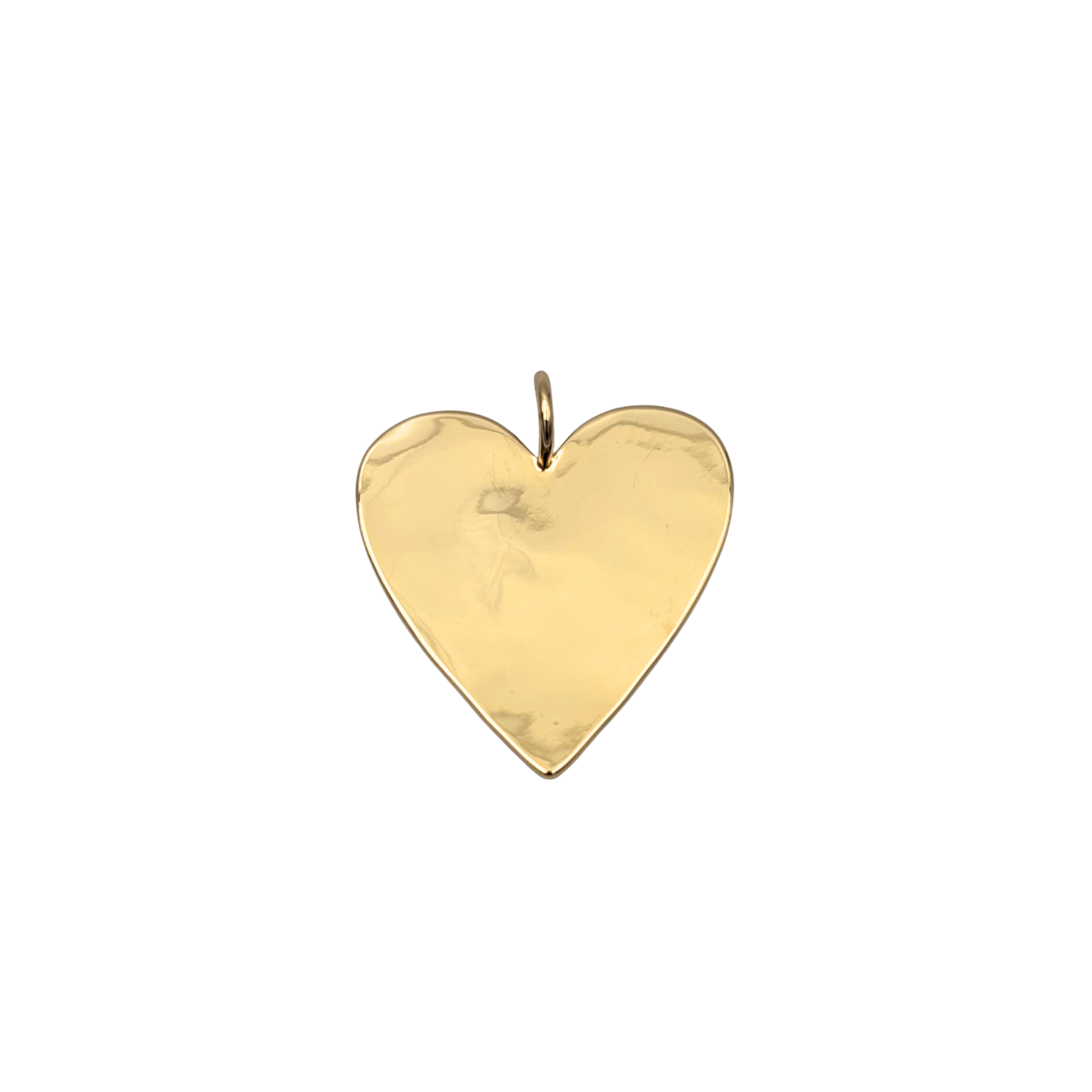 Gold heart charm with smooth polished face by HOLST+LEE