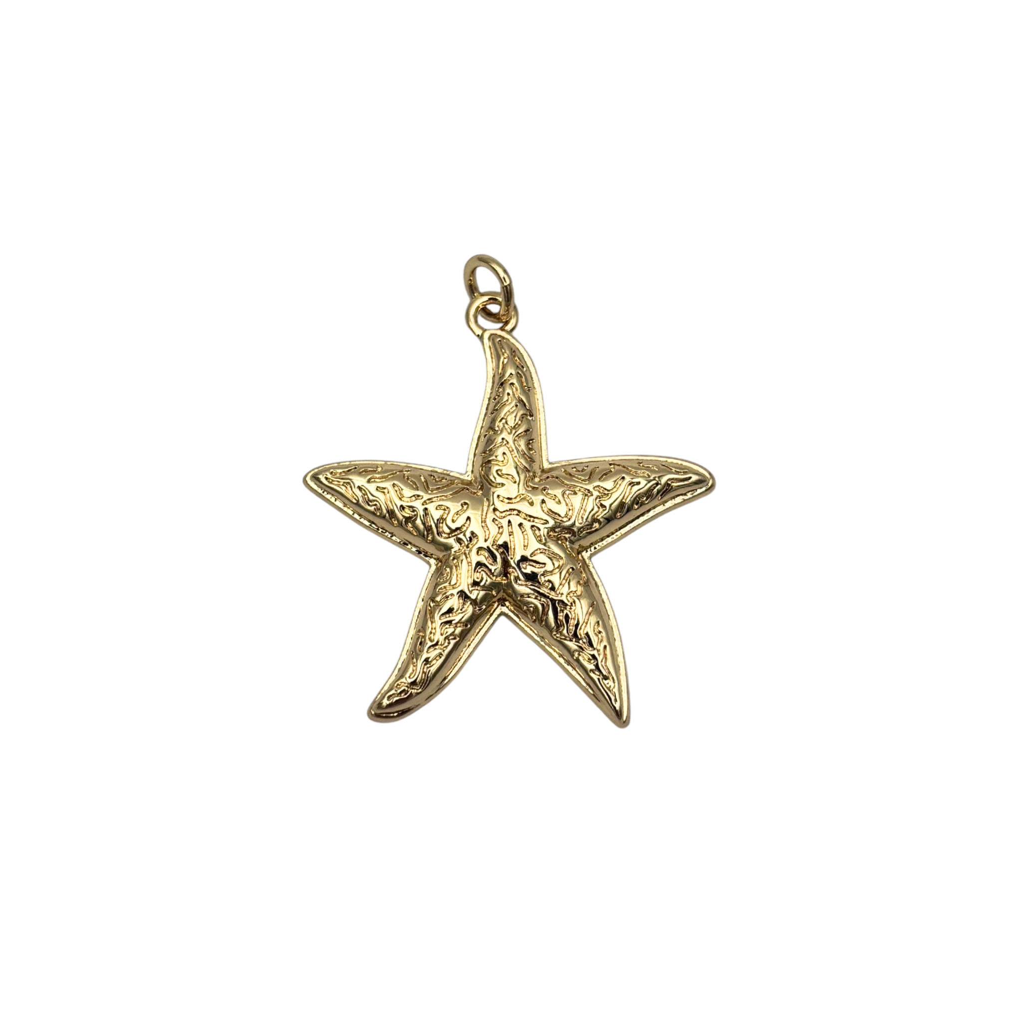 Gold textured starfish charm by HOLST+LEE