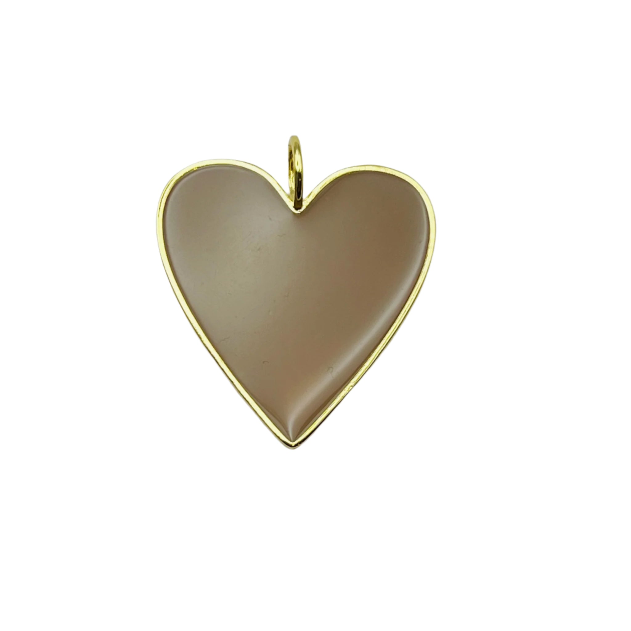 Taupe Heart Pendant