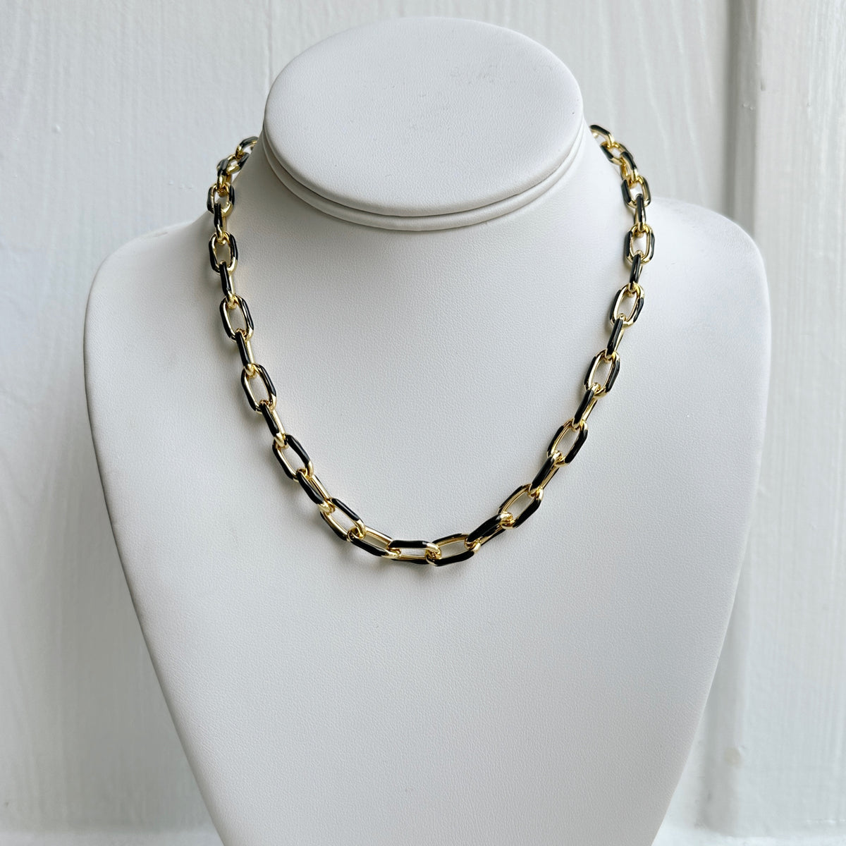 Black Chain Link Necklace