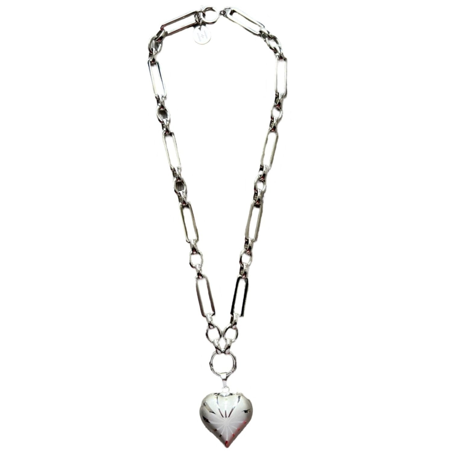 Thick Chain with Silver Heart