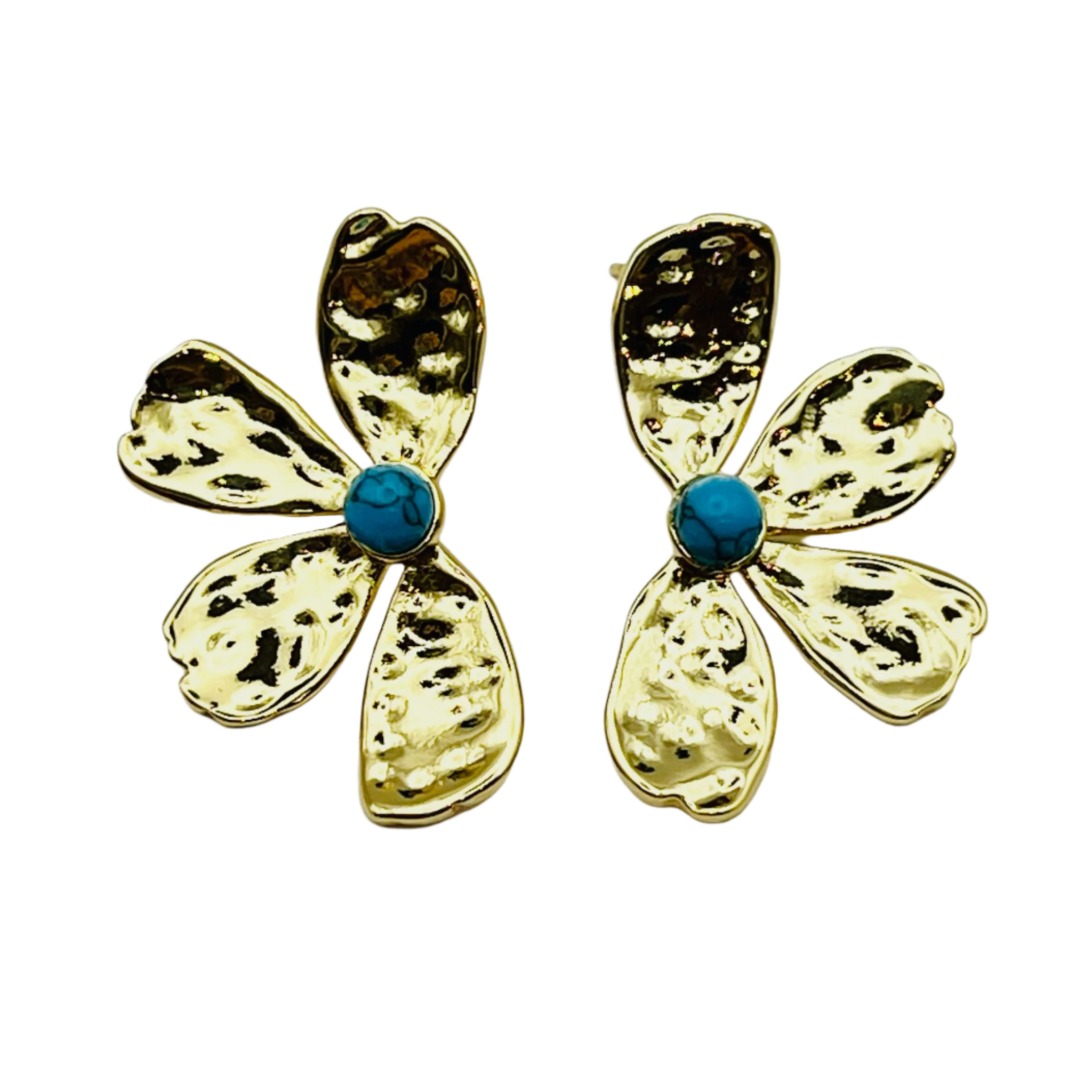 Turquoise Petal Earrings