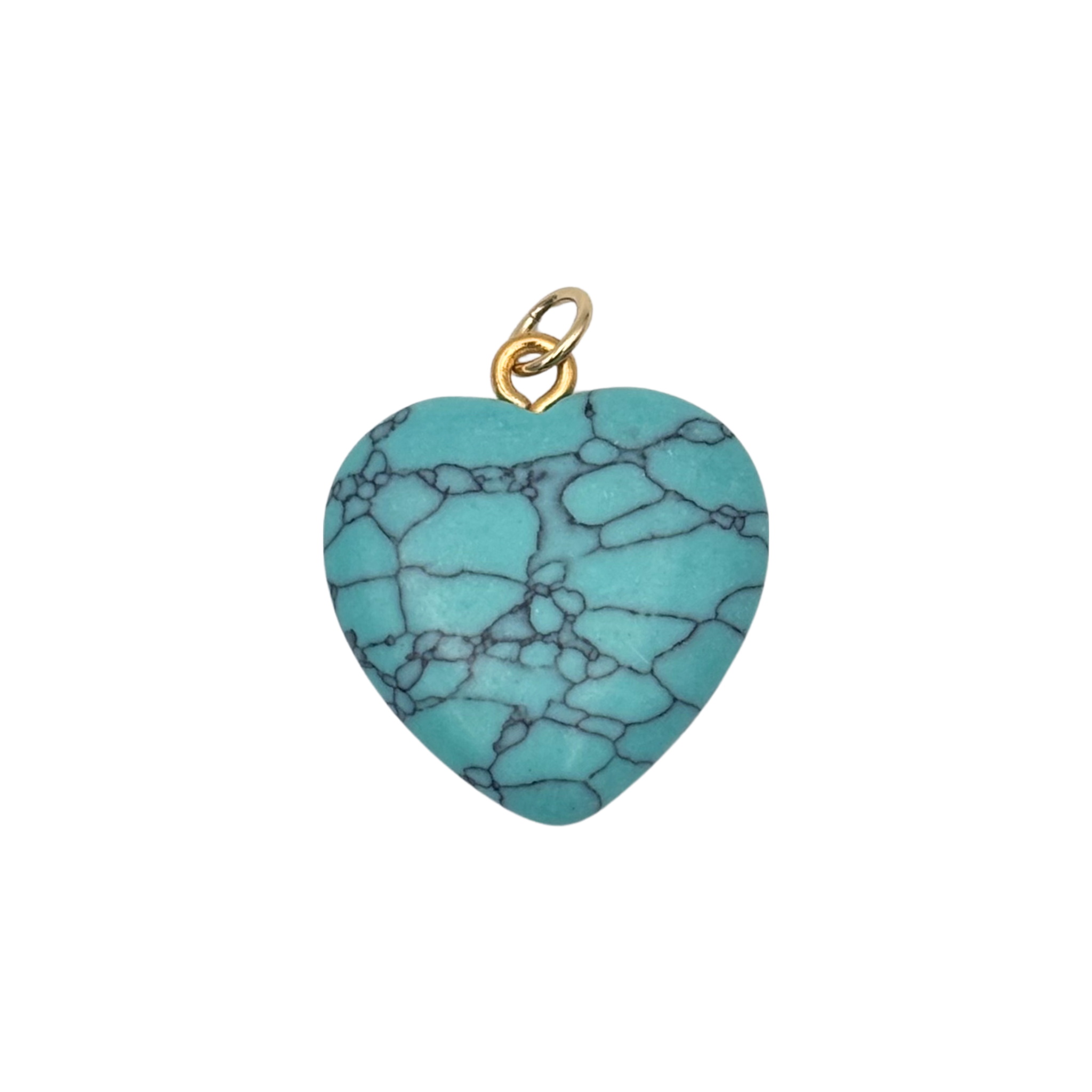 Turquoise semi-precious heart charm by HOLST+LEE