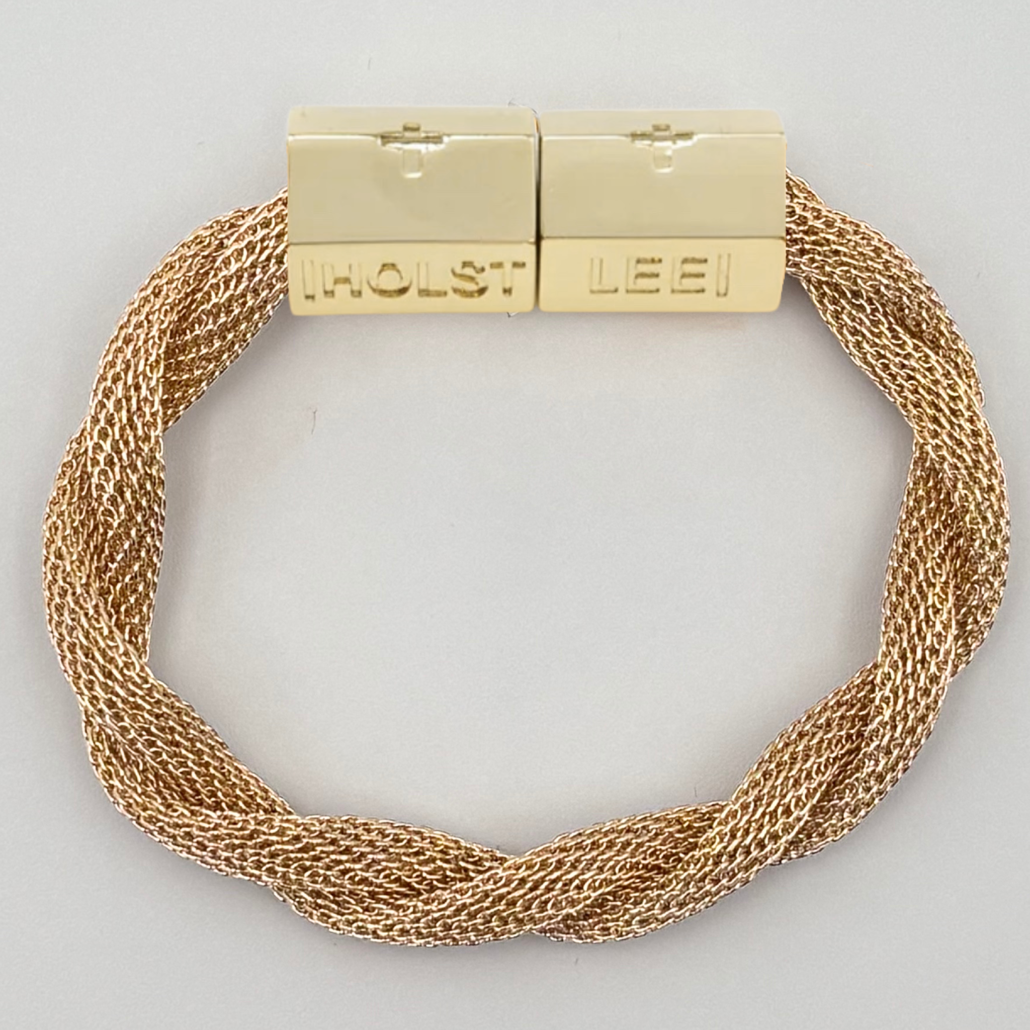 Twisted Mesh Bracelets - Gold - signature magnetic clasp