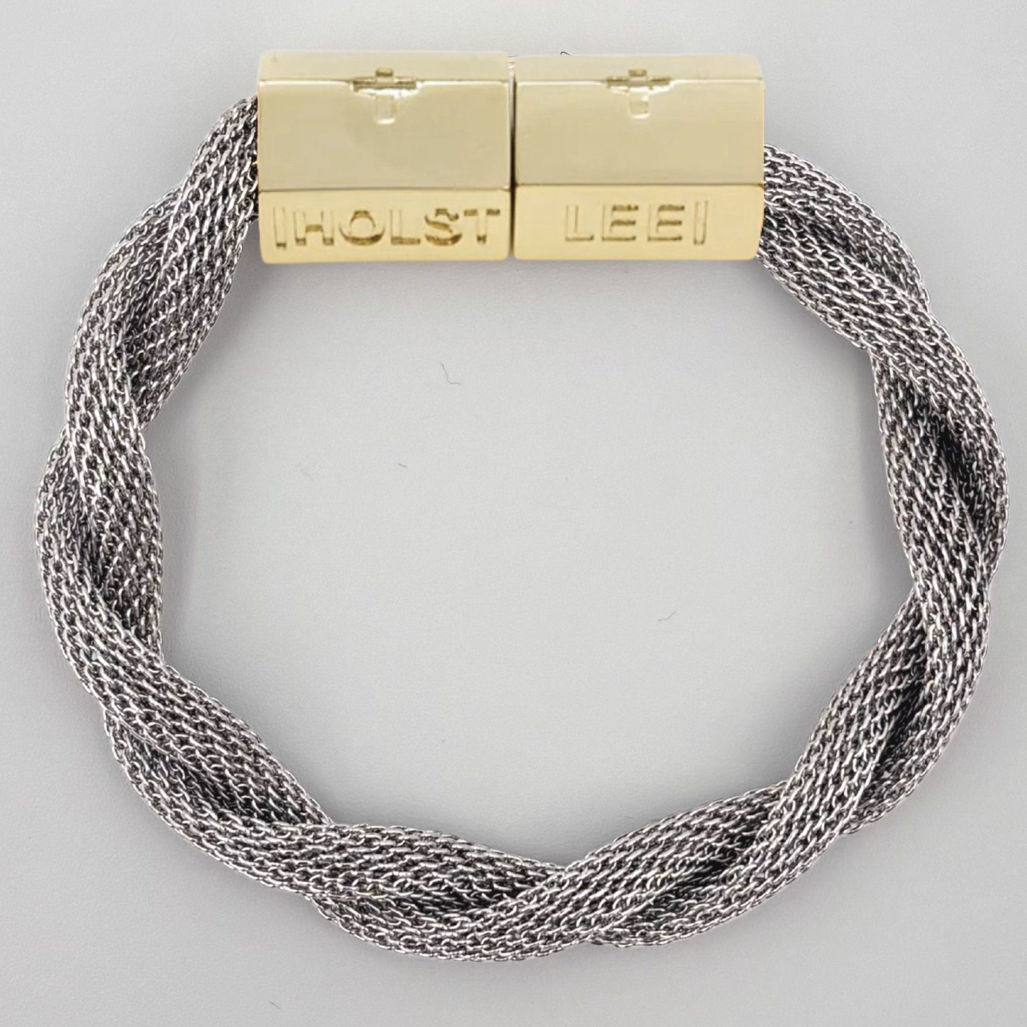 Twisted Mesh Bracelets - Two-Tone - signature magnetic clasp