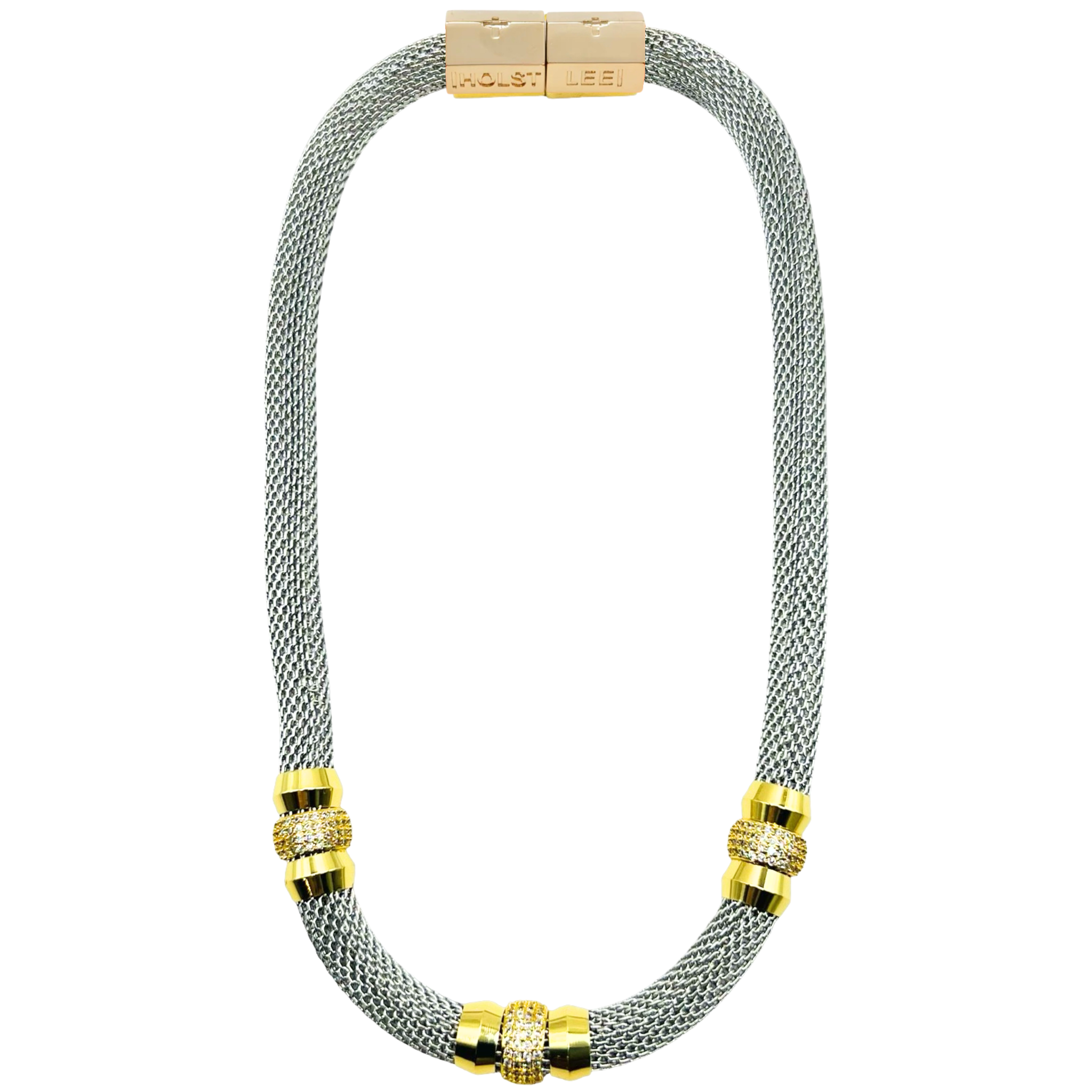 Two-ToneFancyNecklace, signature magnetic clasp