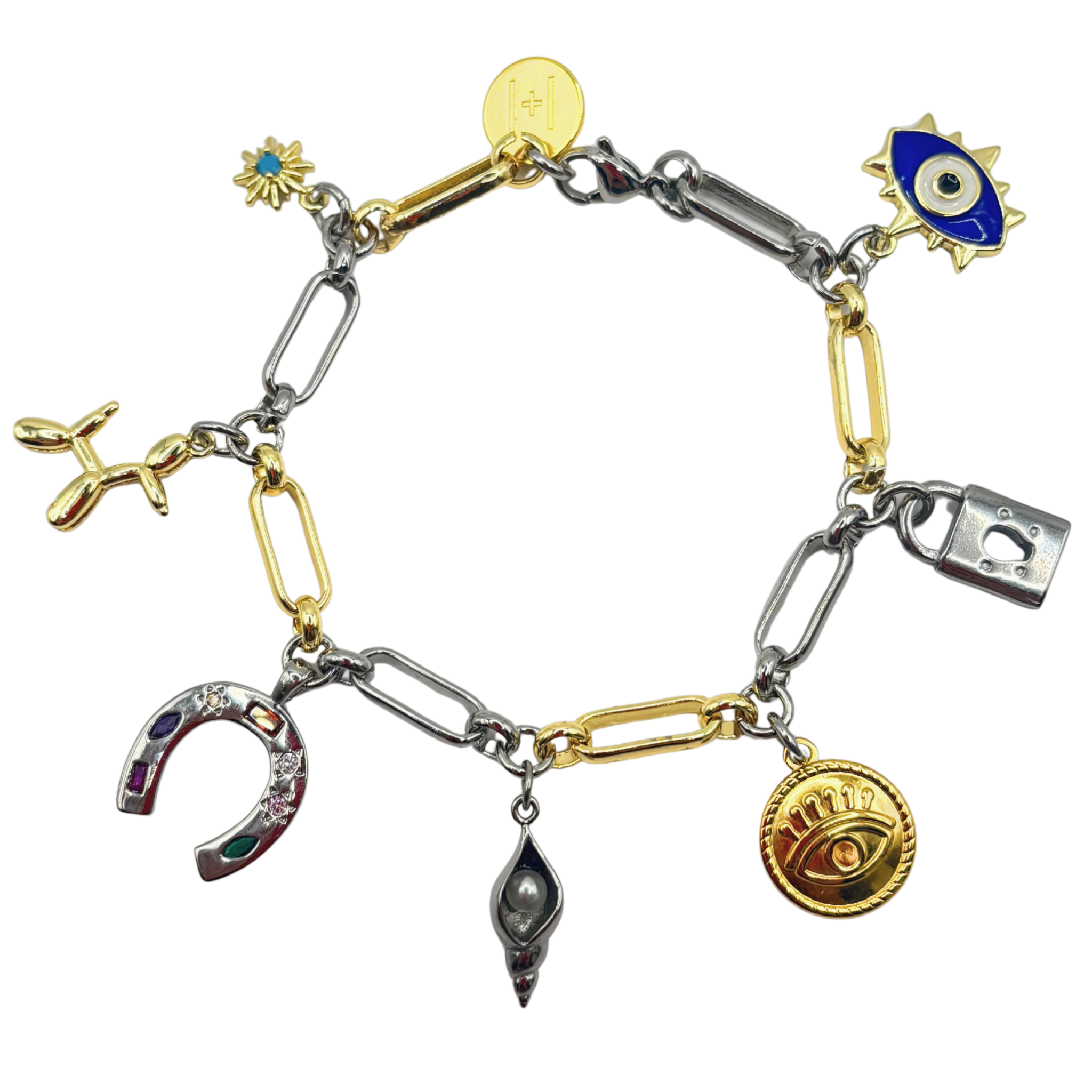 TwoToneBraceletwithCharms