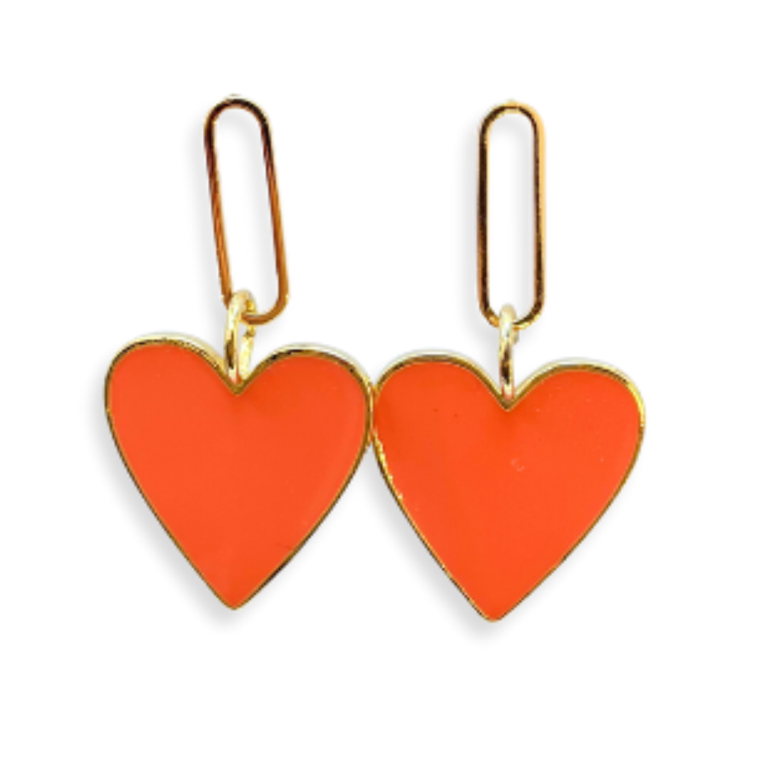 Hearts on Fire Earrings Orange