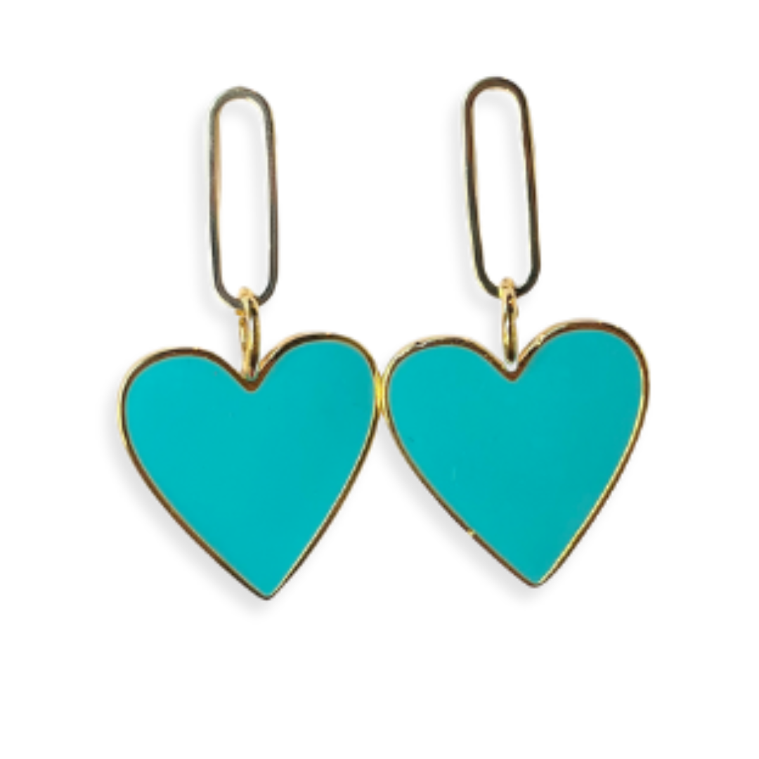 Hearts on Fire Earrings Turquoise
