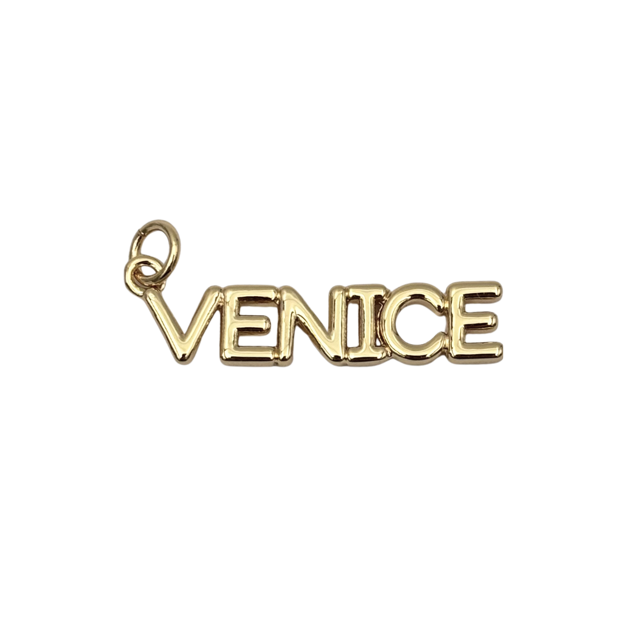 Gold 'VENICE' charm with sleek finish by HOLST+LEE
