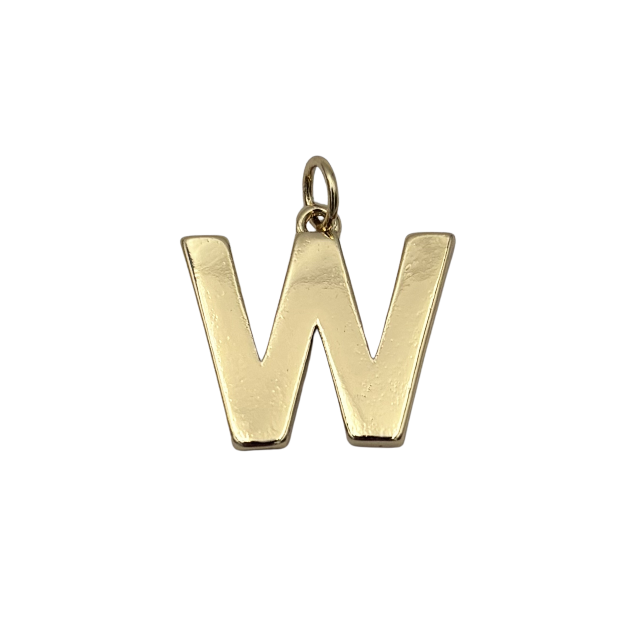 Gold block letter W initial charm by HOLST+LEE