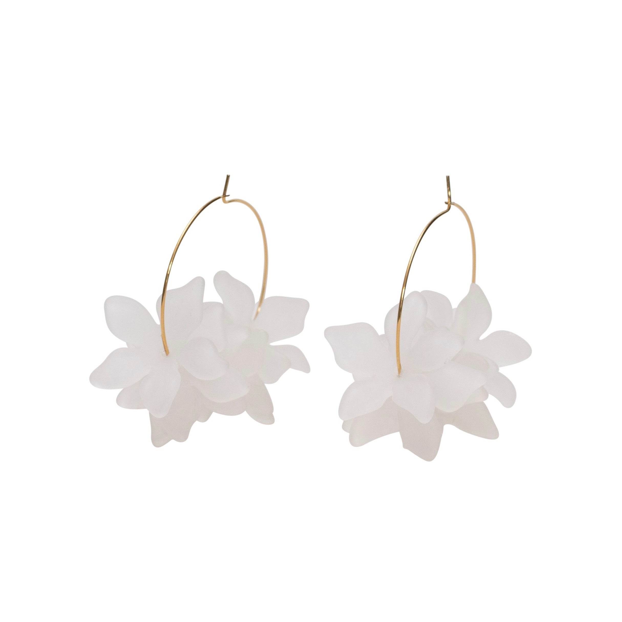 Floral Hoop Earrings