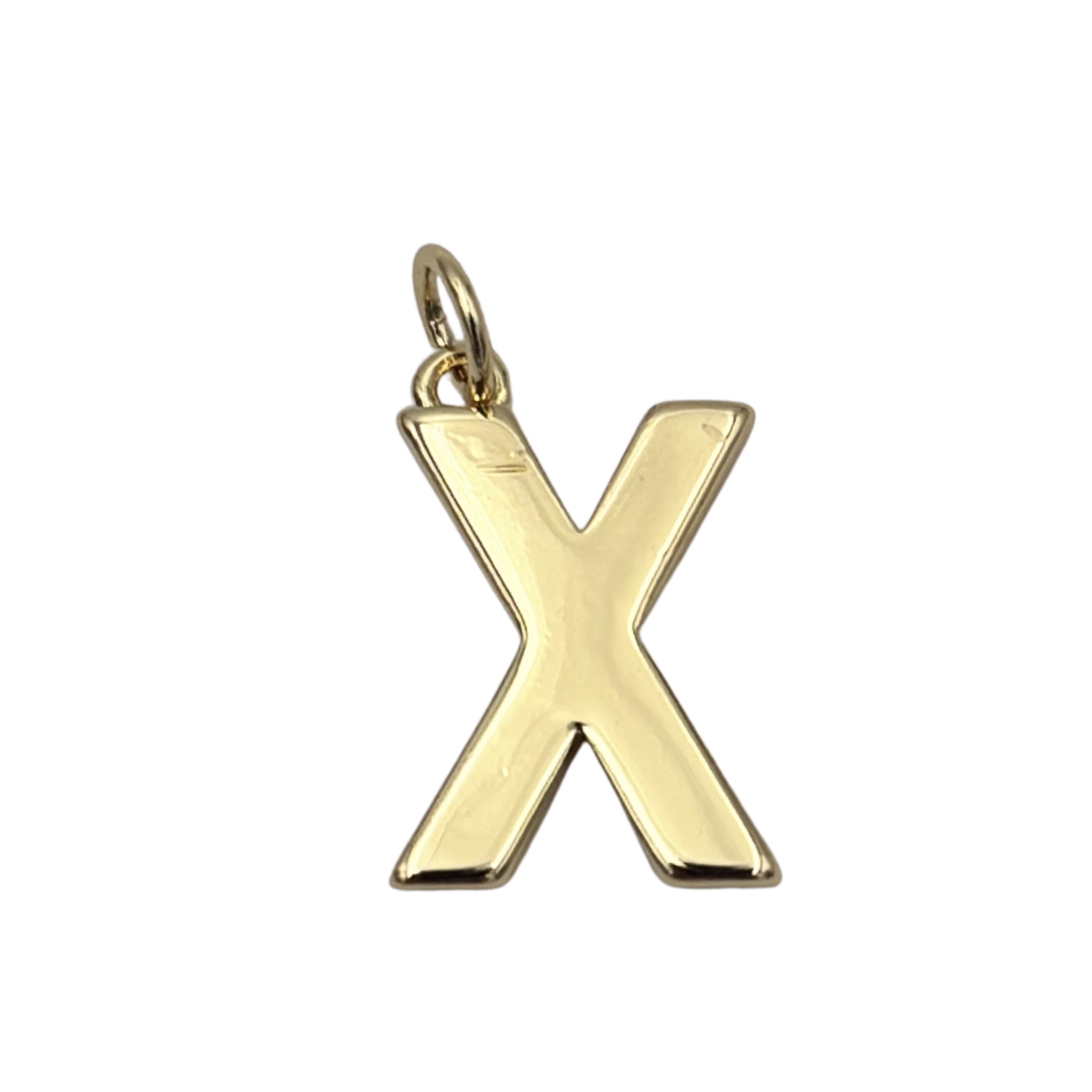 Gold block letter X initial charm by HOLST+LEE