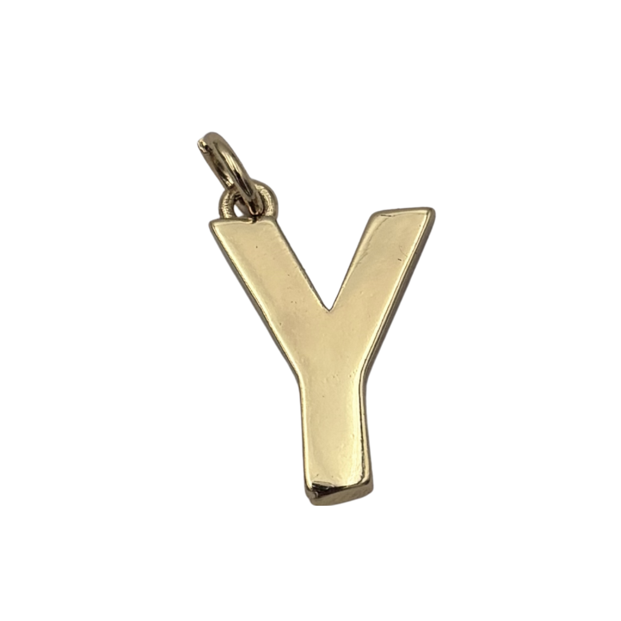 Gold block letter Y initial charm by HOLST+LEE