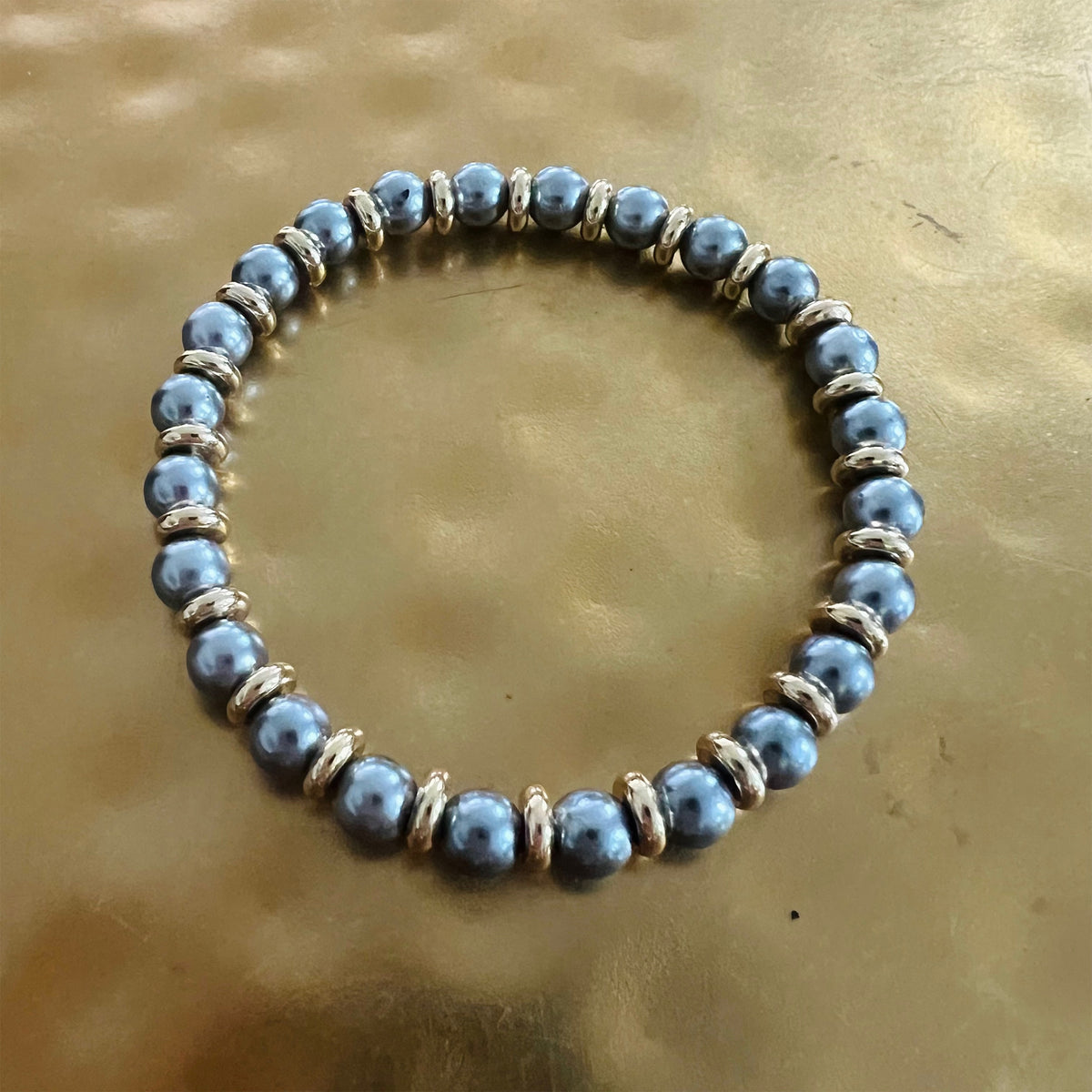 Charity Bracelet Metallic Blue