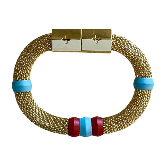 Gameday Mesh Bracelets Blue/Red