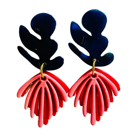 Matisse Drop Earrings Navy/Pink