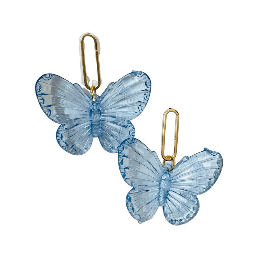 Acrylic Butterfly Earrings Sky
