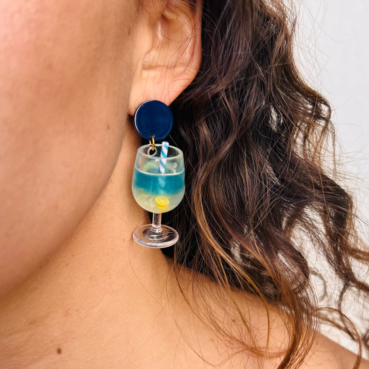 Cocktail Earrings Blue Lagoon