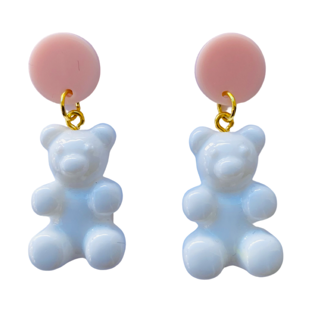 Gummy Bear Earrings White
