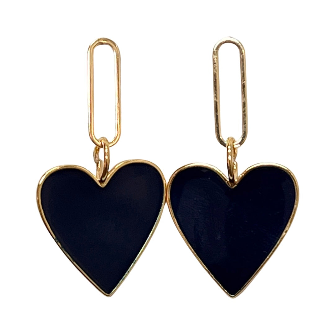Hearts on Fire Black Earrings