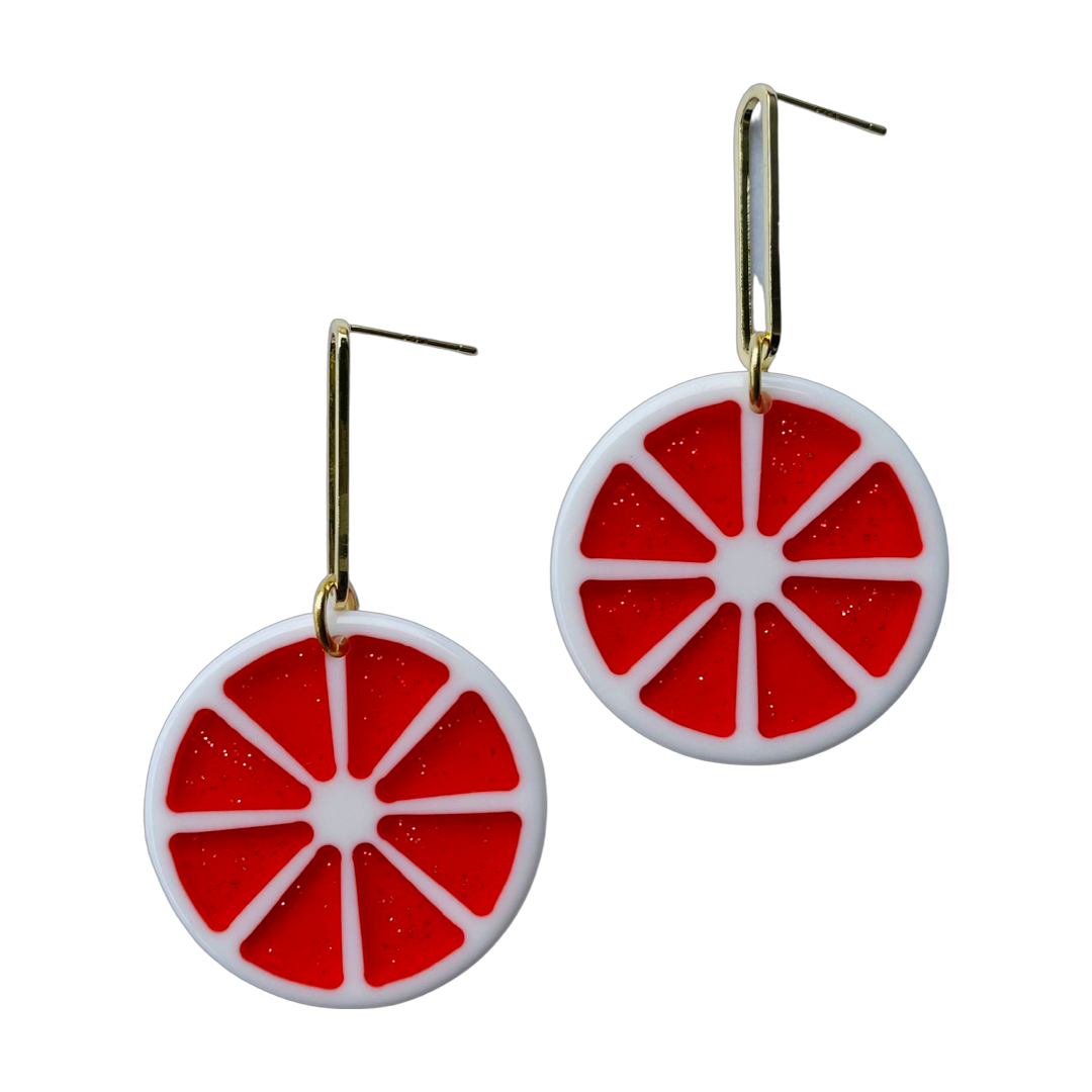 Fruit Slice Blood Orange Earrings