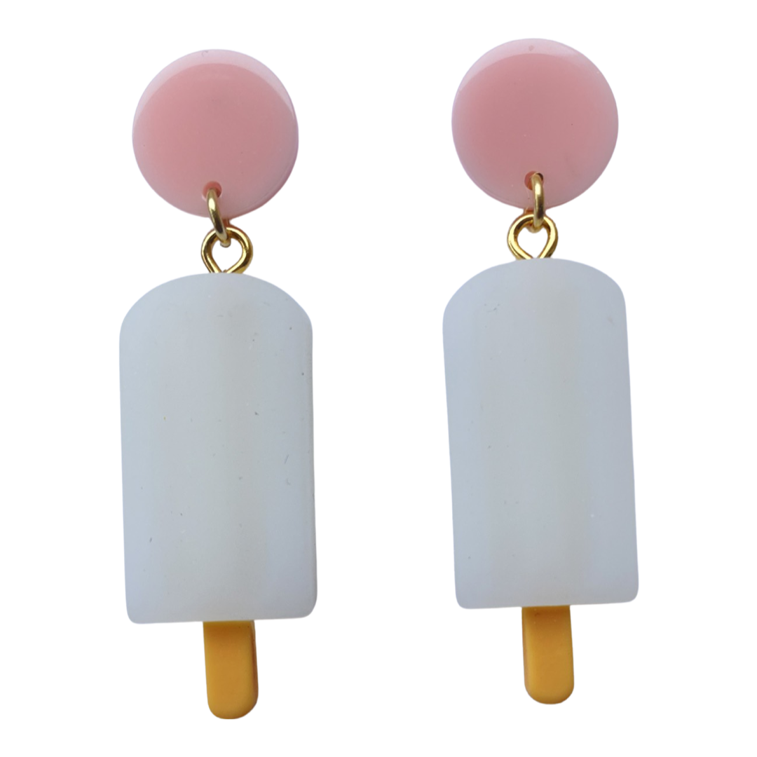 Small Popsicle Vanilla Earrings