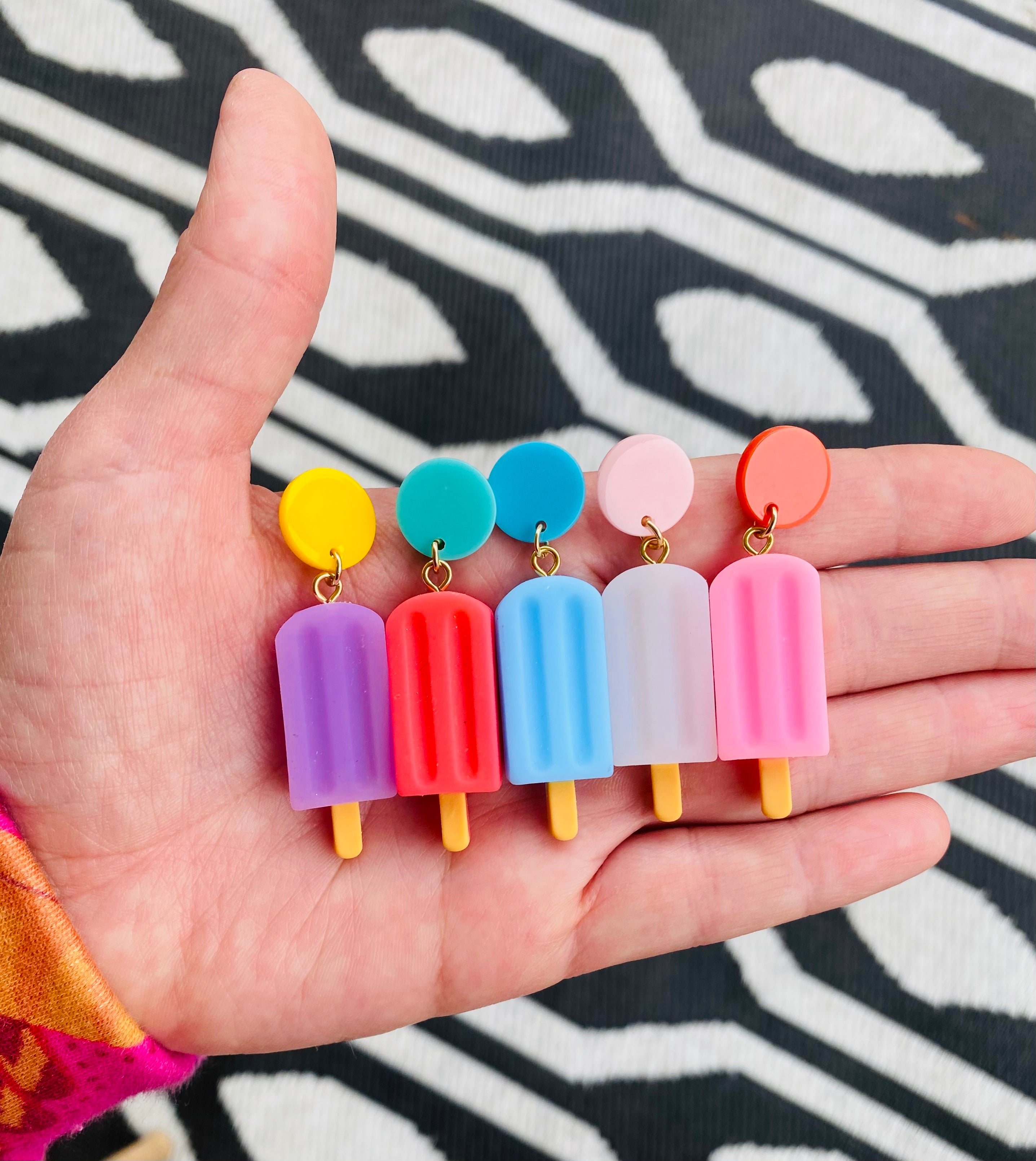 Small Popsicle Vanilla Earrings