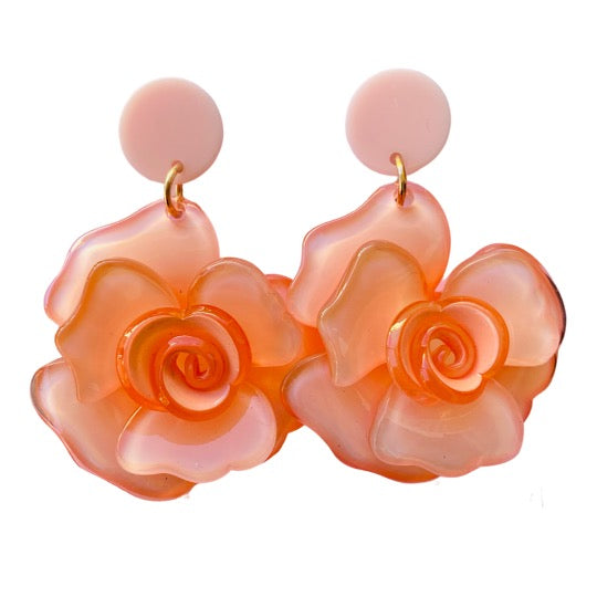 Flower Power Earrings Peach
