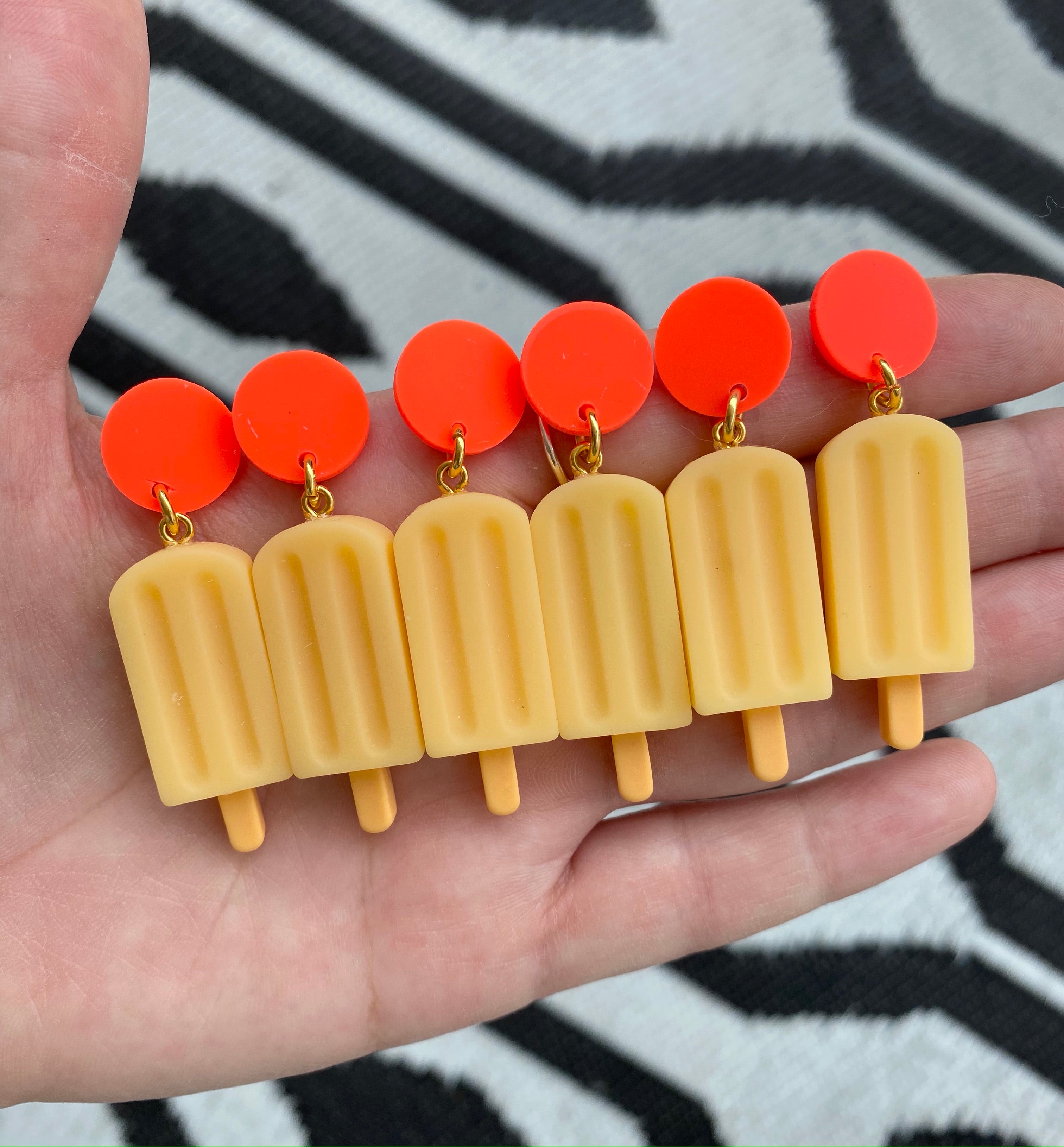 Small Popsicle Mango Earrings
