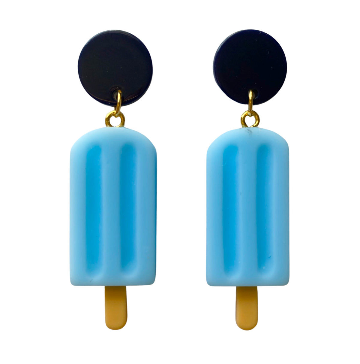 Small Popsicle Blueberry Earrings