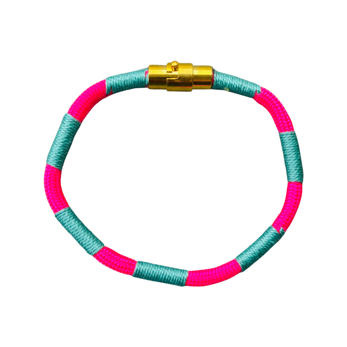 Wrap Neon Pink &amp; Turquoise Bracelet