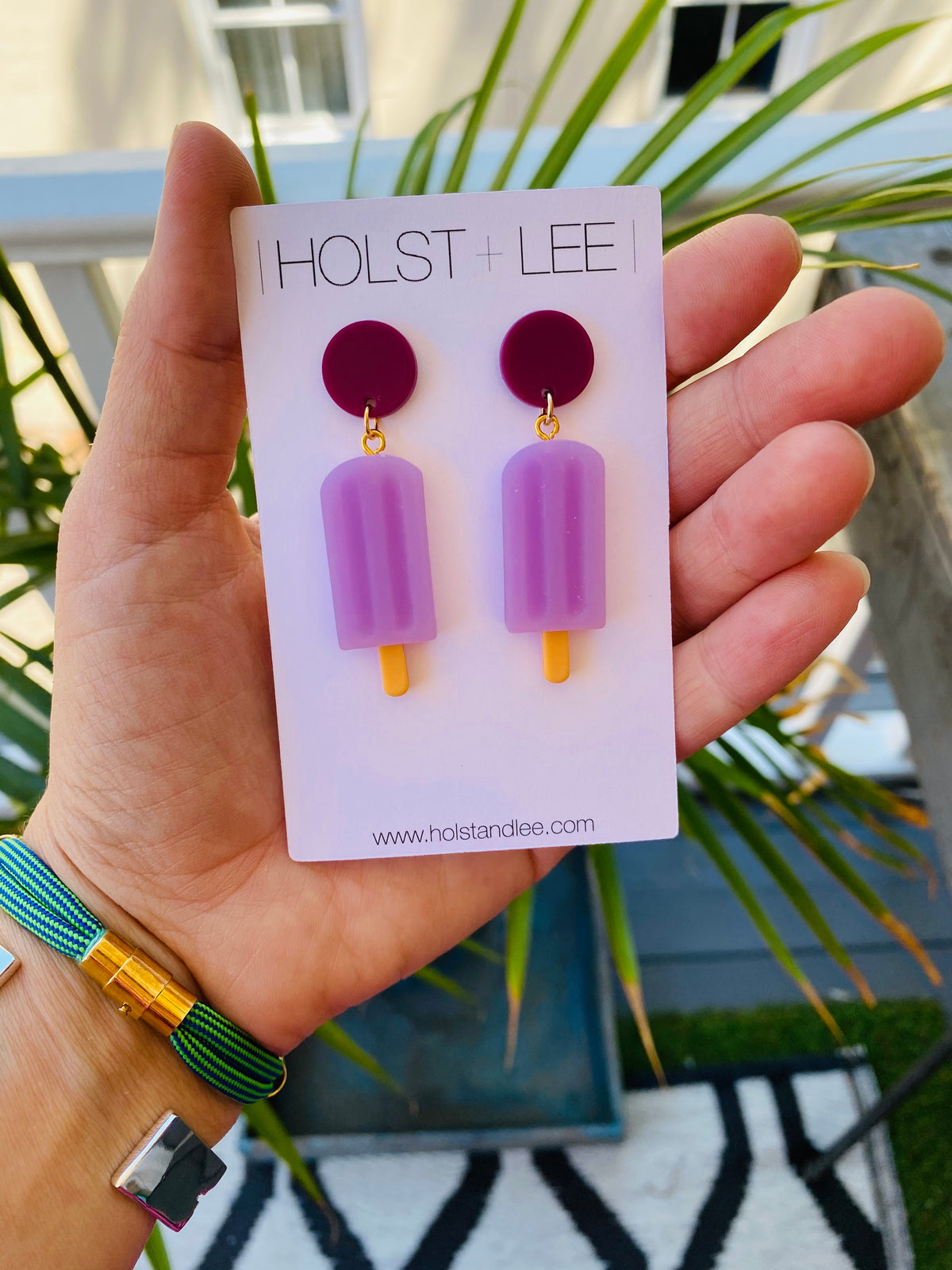 Small Popsicle Grape Earrings