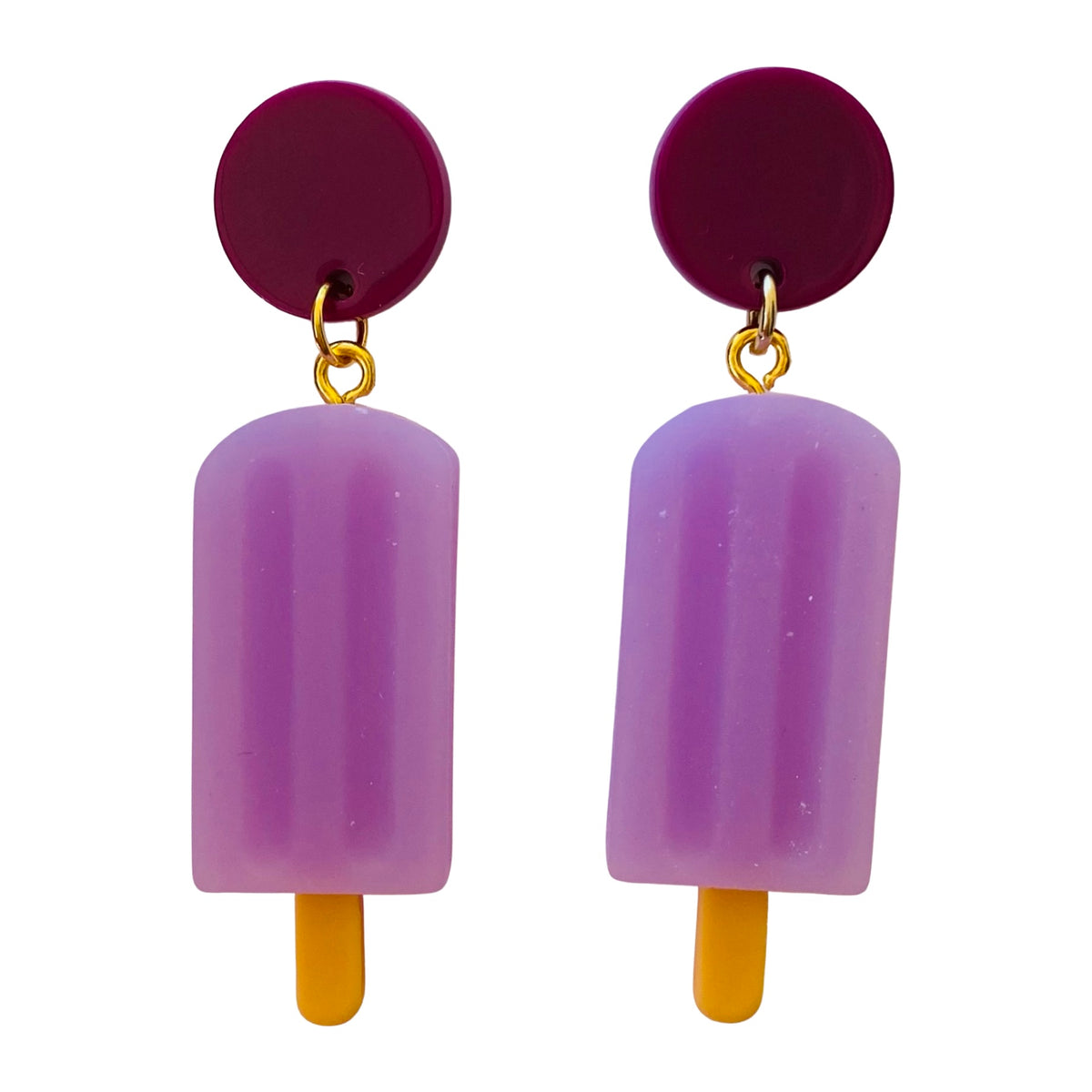 Small Popsicle Grape Earrings